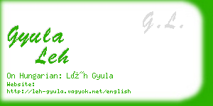 gyula leh business card